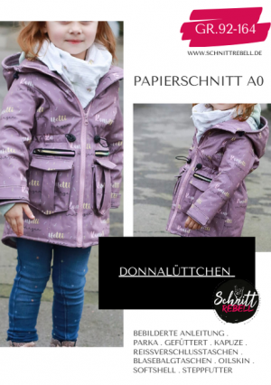 Papierschnitt A0 Parka Donnalüttchen Gr.92-164