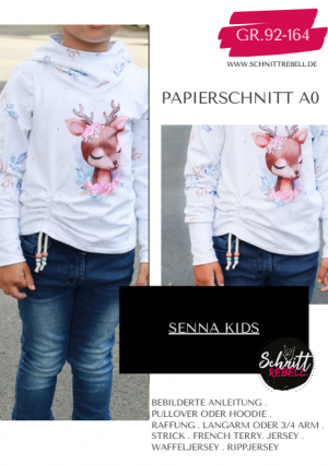 Papierschnitt A0 Pullover / Hoodie Senna Kids Gr.92-164